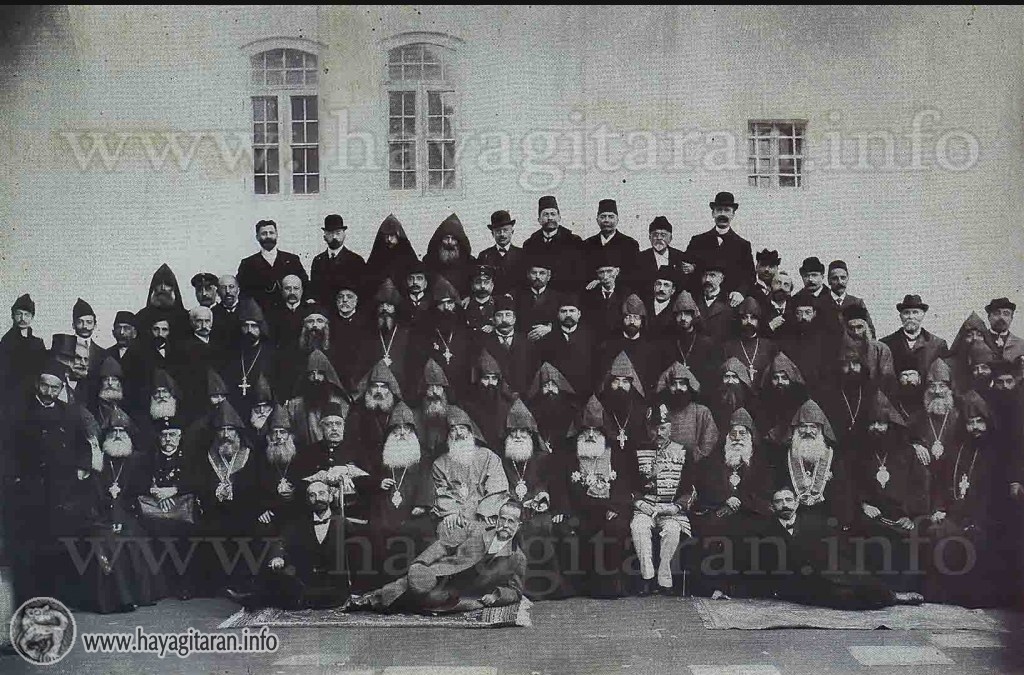 1908թ․ կաթողիկոսական ընտրութիւնների պատմագաւորները - The participants of the elections of the Catholicos in 1908 1908թ․ կաթողիկոսական ընտրութիւնների պատմագաւորները - The participants of the elections of the Catholicos in 1908